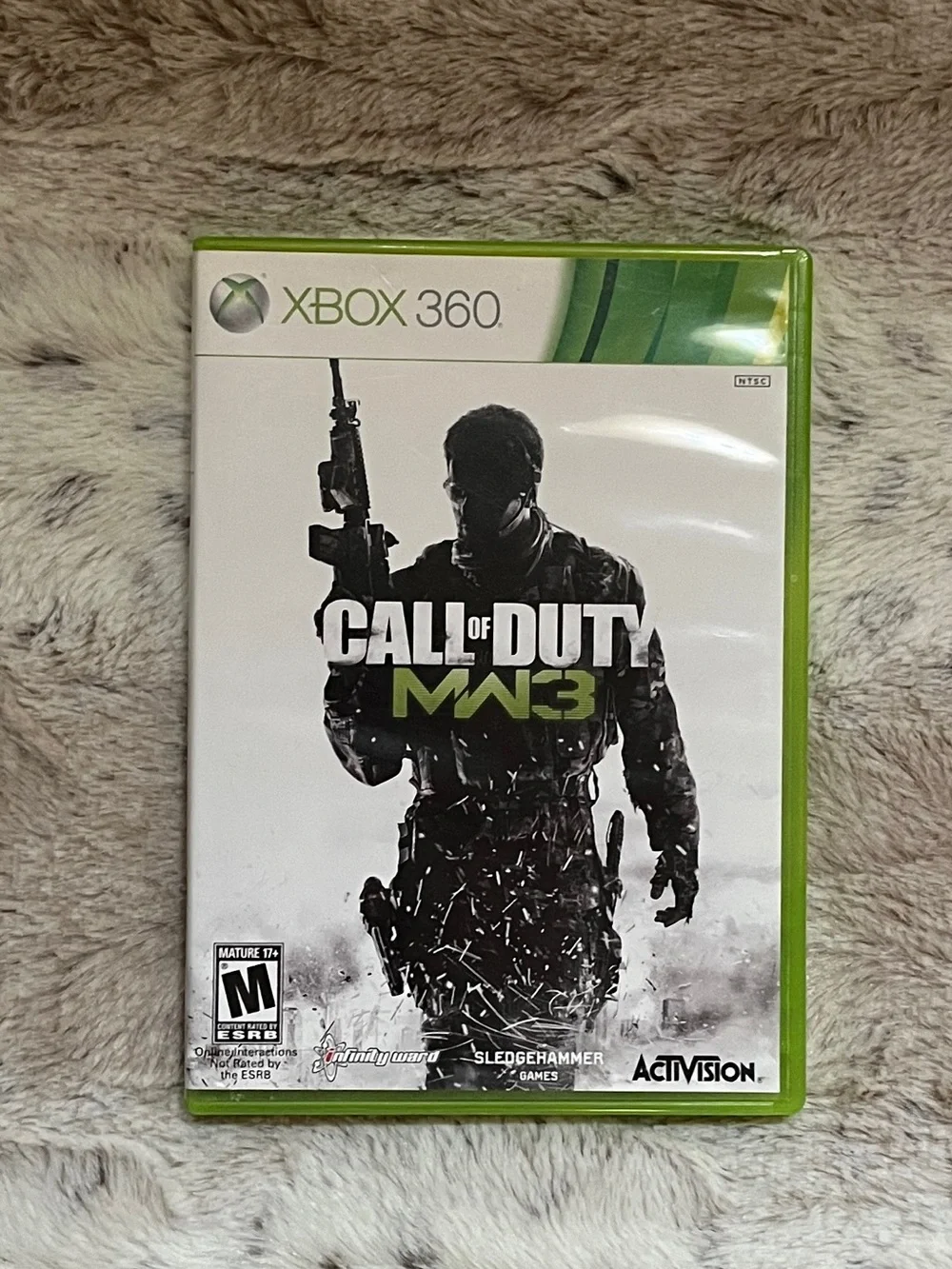 Microsoft Xbox 360 Call of Duty MW3 White & Green Cover Art